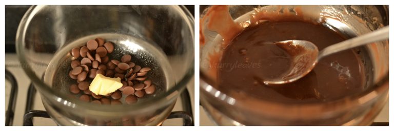 preparing chocolate glaze