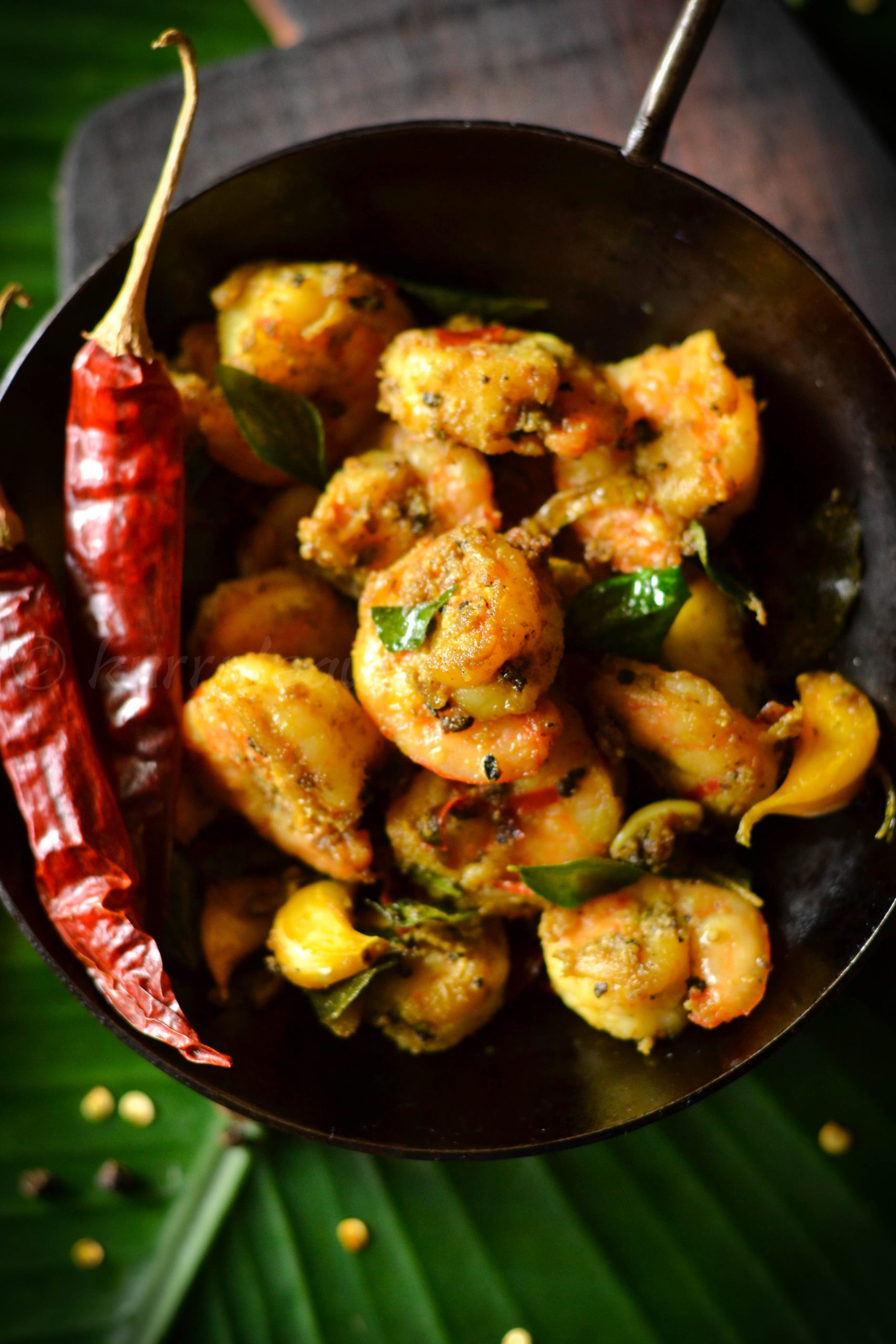 Kerala style grilled prawns