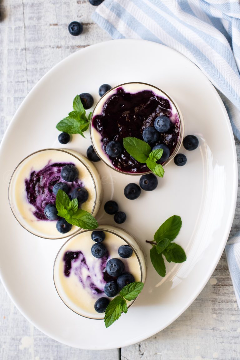 No Bake Blueberry Cheesecake | Kurryleaves