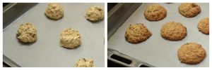 Baking the oats cookies